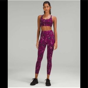 Lululemon Base Pace High-Rise Running Tight 25" in Cheetah Camo Magenta